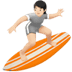 🏄🏻 person surfing: light skin tone display on Apple